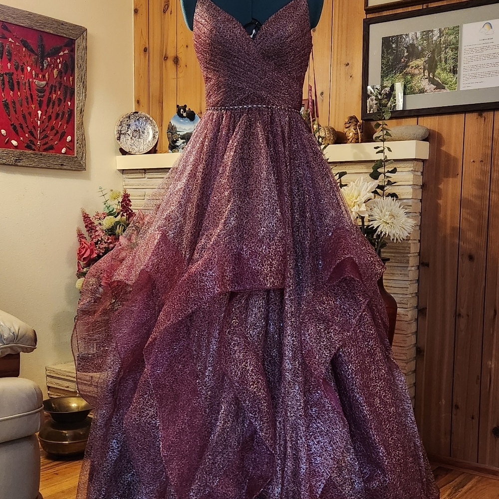 Terani Couture Wine Gown